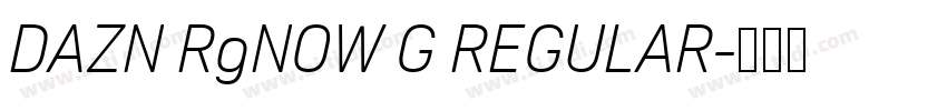 DAZN RgNOW G REGULAR字体转换